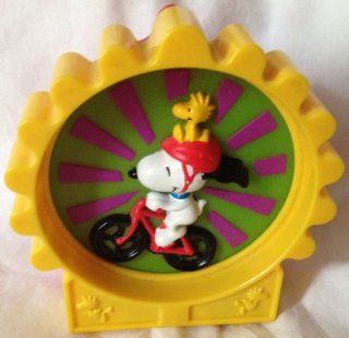 UFS Snoopy and Peanuts Gang, 3.5" Snoopy and Woodstock Riding a Bike Figure on Wheels Toy: Everything Else