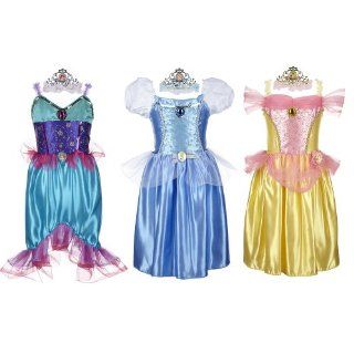 Disney Princess Deluxe Dress Up Set   Ariel/Cinderella/Belle: Toys & Games