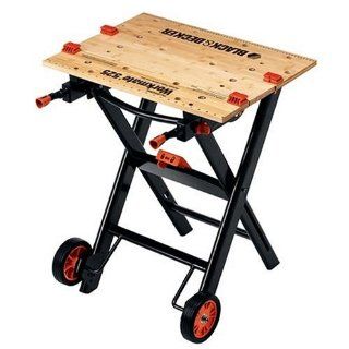 Black & Decker WM525 Workmate 525 450 Pound Capacity Portable Work Bench with Wheels   Workbenches  