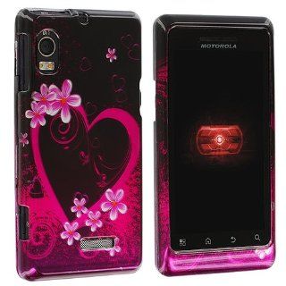 Purple Love Design Crystal Hard Skin Case Cover for Motorola Droid 2 A955 / A956 Global: Cell Phones & Accessories