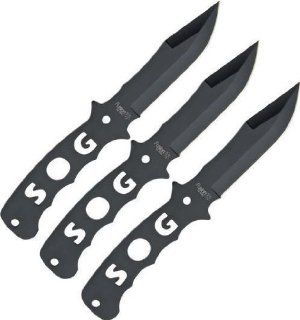 SOG Specialty Knives & Tools F04T Throwing Knives, Black Hardcased: Home Improvement