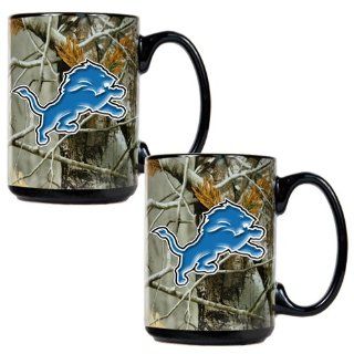 BSS   Detroit Lions NFL Open Field 2pc Ceramic Mug Set  