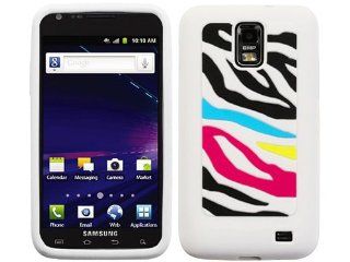 White Zebra Rainbow Silicon Soft Gel Skin Case Cover for Samsung Galaxy S II Skyrocket SGH i727: Cell Phones & Accessories