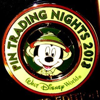 NEW Disney Trading Spinner Pin 2013 Walt Disney World Pin Trading Night Safari Mickey Mouse Pin Hunter Limited Edition 750 Rare Wdw Parks Exclusive: Everything Else