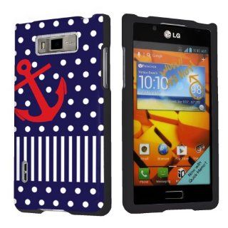 LG Venice LG730 Boost Mobile Black Protective Case   Sailor Print By SkinGuardz Cell Phones & Accessories
