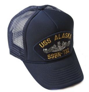 Navy Ships Trucker Hat   USS Alaska SSBN 732: Clothing