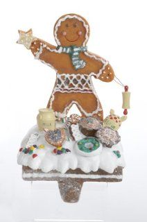 7.5" Gingerbread Kisses Cookie Boy Christmas Stocking Holder   Gingerbread Man Christmas Decorations