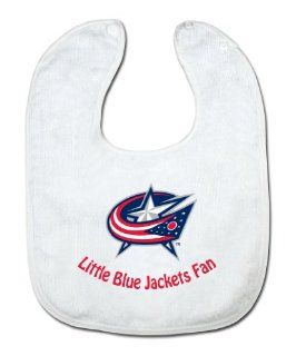 NHL Columbus Blue Jackets White Snap Bib with Team Logo : Infant And Toddler Sports Fan Apparel : Sports & Outdoors