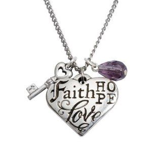 Faith, Hope, Love, 1 Corinthians 13:13 Pendant   Jewelry Towers