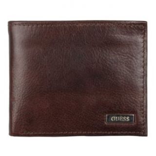 Guess Mens Genuine Leather Passcase Billfold Wallet at  Mens Clothing store: