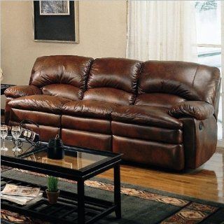 Coaster Walter Casual Dual Reclining Sofa, Brown Bonded Leather   Leather Furniture
