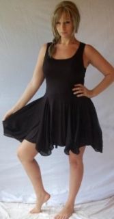 Lotustraders Dress Mini Top Stretched Jersey Inset Skirt OS L 2X Black X724S: Clothing