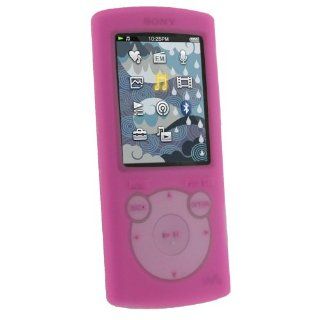 iGadgitz Pink Silicone Skin Case Cover for Sony Walkman NWZ S765 NWZ S764 S Series Video MP3 Player 8gb 16gb + Screen Protector (NWZ S765B, NWZ S765W) : MP3 Players & Accessories