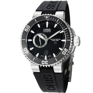 Oris Aquis Black Dial Rubber Strap Automatic Mens Watch 743 7664 7154RS: Oris: Watches
