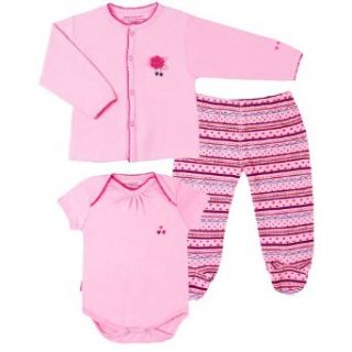 Kushies Baby Girls Newborn Organic Take Me Home Set, Pink, 6 Months: Clothing