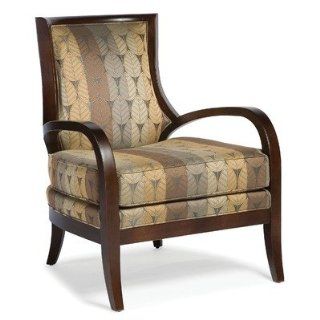 Fairfield Chair 6065 01 3301 Transitional Wood Arm Chair Fabric Smoke  Armchairs  