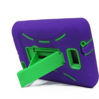 Hybrid Hard Rubber Case Baby with Stand For Samsung Galaxy S II Galaxy SII Galaxy S2 Straight Talk Net10 Sgh s959g S959g /Galaxy SII i9100 Galaxy S2 SII SGH I777 Purple On Green: Everything Else