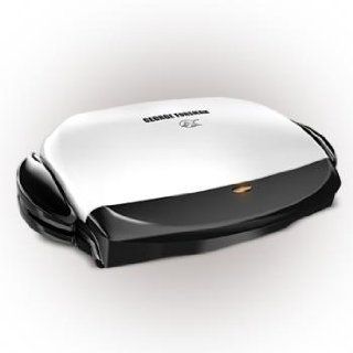 George Foreman GRP4 Next Grilleration 5 Burger Grill with Removable Plates, White: Electric Contact Grills: Kitchen & Dining