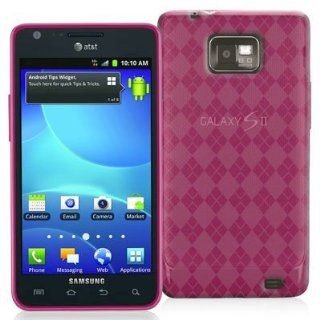 High Gloss Argyle Pink Flexible TPU Cover Skin Phone Case for Samsung Galaxy S II SGH i777 (ATT) [Cruzer Lite Retail Packaging]: Cell Phones & Accessories