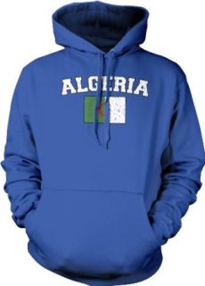 Algeria Flag International Soccer Mens Sweatshirt, Algerian National Pride Men's Pullover Hoodie Clothing