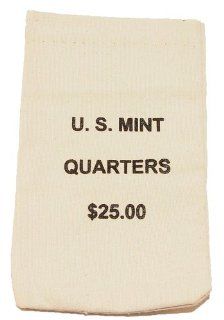 Official US Mint $25 Quarters Canvas Money / Coin Bag: Everything Else