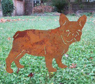 French Bulldog Garden Stake, Bull Dog, Pet Memorial, Shadow : Patio, Lawn & Garden