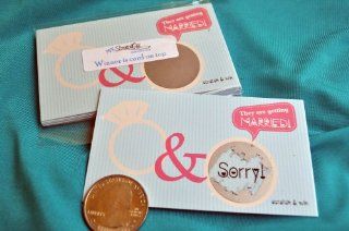 Funny Tiffany Blue RINGS Bridal Shower Scratch off Game Card Set 10 Cards (9 Sorry 1 Winner) : Wedding Ceremony Accessories : Everything Else