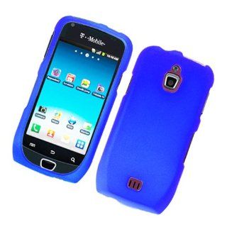 Samsung T759 Exhibit 4G Rubber Case Blue 02 Cell Phones & Accessories