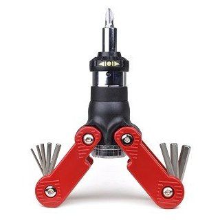 15 in 1 Multi Tool Ratcheting Screwdriver & Hex Key Wrench Combo Tool (Red/Black): Everything Else
