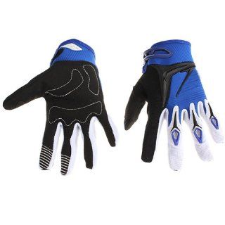 Motocycle Bike BMX Riding Full Finger Gloves Protection BLUE M : Bmx Bike Components : Sports & Outdoors