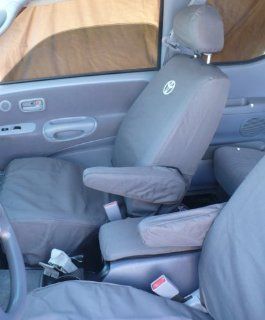 Exact Seat Covers, T785 C8 LOGO, Custom Exact Fit Seat Covers For 1999 2004 Tundra Access Cab Front Bucket Seats with Manual Controls, Gray Waterproof Endura with Logo: Automotive