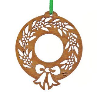 Advent Ornaments "CHRISTMAS WREATH 2", Laser Cut Wood Christmas Tree Ornament   Decorative Hanging Ornaments