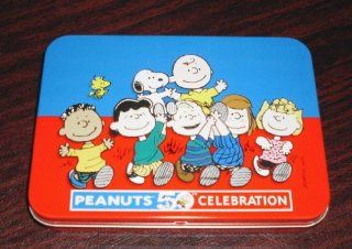 Peanuts Gang & Snoopy 50th Anniversary Celebration Tin w 2 Decks Playing Cards: Sports & Outdoors
