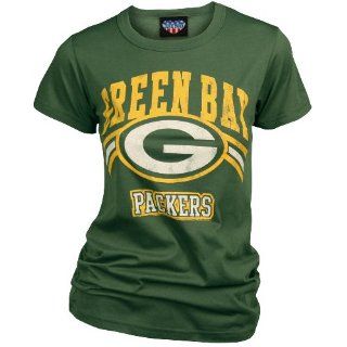 Green Bay Packers Women's Retro Vintage T Shirt (Hunter, Large) : Fashion T Shirts : Sports & Outdoors