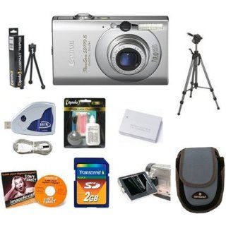 Canon Powershot SD770IS 10MP Digital Camera Accessory Kit with 2GB Memory + Extra Battery + Case/Tripod & More : Camera & Photo