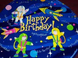 Mylar Foil Balloon 18" Space Astronaut Kids Happy Birthday Party Rocket NASA Toys & Games