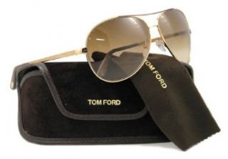 Tom Ford Charles FT0035 Sunglasses 772 Rose Gold (Gradient Brown Lens) 62mm: Clothing