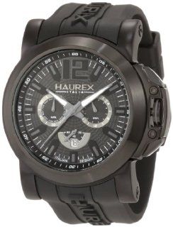 Haurex Italy Men's 3N370UNN San Marco Black Aluminum Rubber Chrono Watch: Haurex Italy: Watches