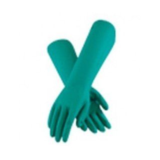 PIP 50 N2272G Assurance 18" Unsupported Nitrile Gloves, 22 Mil, Straight Cuff, Unlined, Green, 12 Dozen/Case   X Large   Work Gloves  