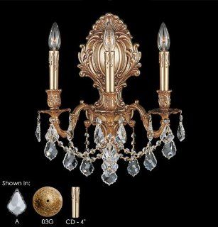American Brass and Crystal WS9425 Cast Brass Wall Sconce Customize This Cast Brass Wall Sconce from the Wall Sconce Collection with Your Choice of Finish and Choice of Precision or STRASS Swarovski Crystal Options   Proudly Manufactured Here in United Stat