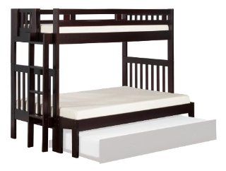 Atlantic Frame Cascade Bunk Bed in an Espresso Finish   Twin Over Full: Home & Kitchen