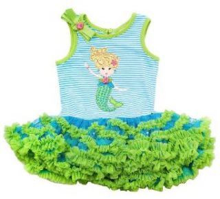 Rare Editions Mermaid Tutu Dress (6 Months, Turquoise): Infant And Toddler Playwear Dresses: Clothing