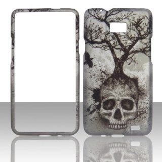 2D Tree Skull Samsung Galaxy S II 2 SGH i777 AT&T Hard Case Snap on Rubberized Touch Case Cover Faceplates: Cell Phones & Accessories