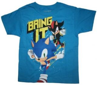 Sega Boys Sonic The Hedgehog "Bring It" T Shirt: Clothing