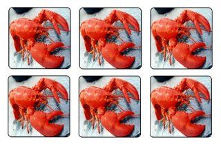 Lobster Coaster Set of 6 Food and Beverage Mini Mousepads : Mouse Pads : Office Products