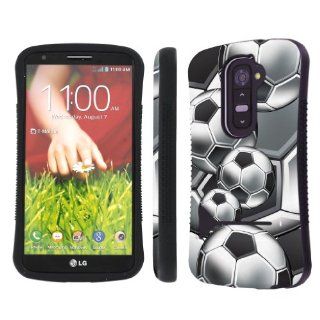 NakedShield Verizon / AT&T LG G2 D801 VS980 Soccer Heavy Duty Shock Proof Armor Art KickStand Phone Case: Cell Phones & Accessories