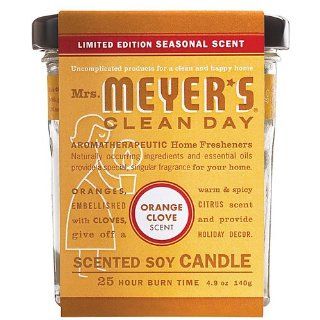 Mrs. Meyer's, Soy Candle, Orange Clove, 4.9 Oz Health & Personal Care