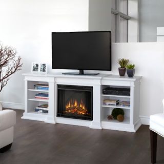 Real Flame Fresno Electric Fireplace   White   TV Stands