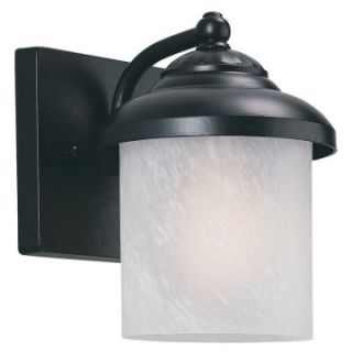 Sea Gull Yorktowne Outdoor Wall Lantern   8.25H in. Forged Iron   ENERGY STAR   Outdoor Wall Lights