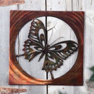 Vivid Butterfly Indoor / Outdoor Light Reflective Wall Art   Outdoor Wall Art